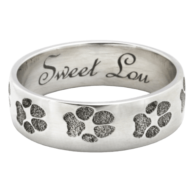 Paw Print Sterling Keepsake Ring